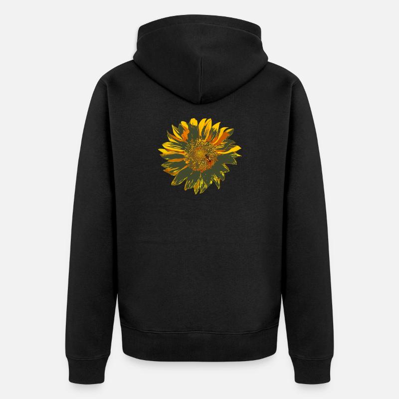 sunflower - Veste à capuche bio Premium Unisexe - noir