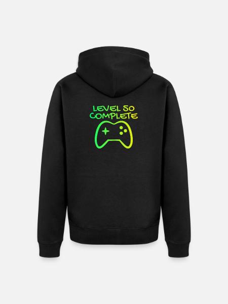 50th Birthday Level 50 Complete - Unisex Premium Organic Zip Hoodie - black