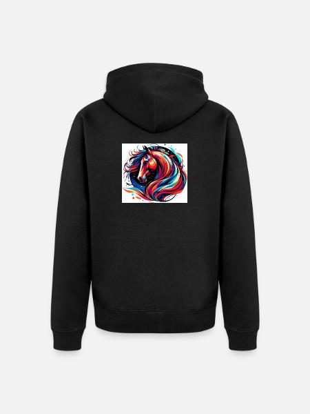 Cheval - Veste à capuche bio Premium Unisexe - noir