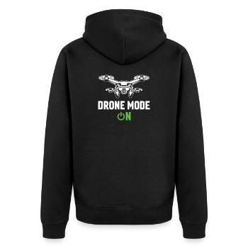 Mode drone activé - Veste à capuche bio Premium Unisexe - noir - Dos - Nico (187cm)