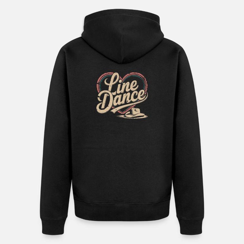 Linedance Hjerte Retro Design - Ekologisk premiumluvjack unisex - svart