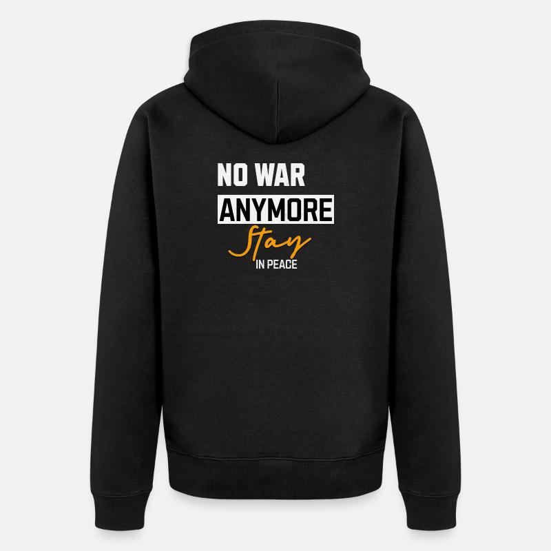 Plus de guerre Restez en paix - Veste à capuche bio Premium Unisexe - noir