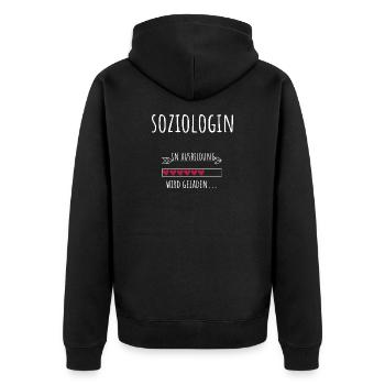 Sociologie Etudiant Profession Sociologue de l’éducation - Veste à capuche bio Premium Unisexe - noir - Dos - Nico (187cm)