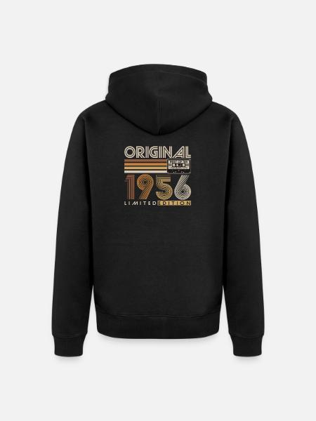 Original_1956_Jahrgang_Geburtstag_Geschenk_Retro - Chaqueta con capucha prémium ecológica unisex - negro