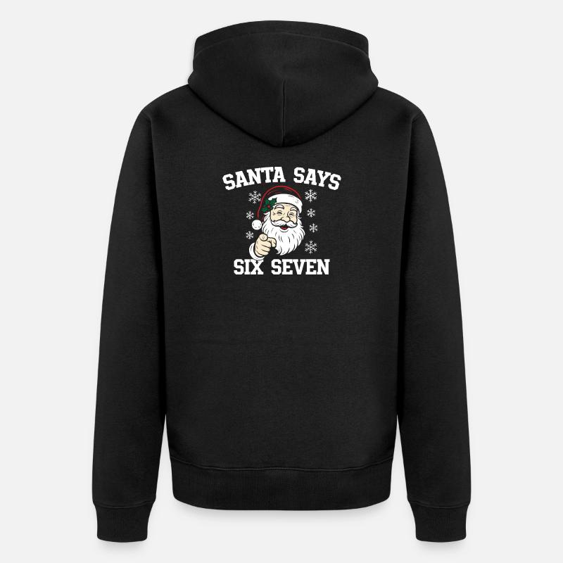 Père Noël Dait Six Sept - Veste à capuche bio Premium Unisexe - noir