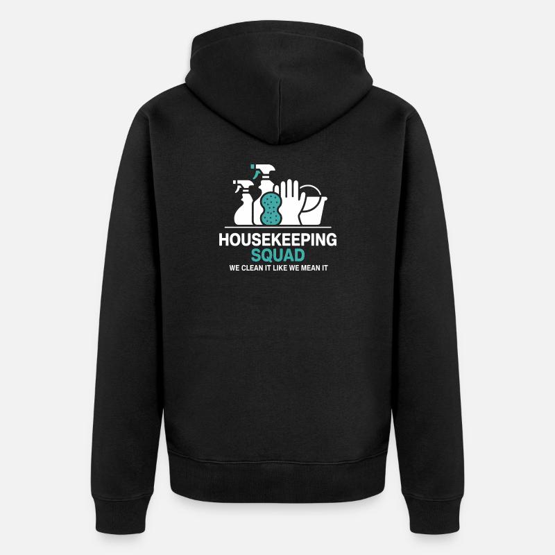 Conception de nettoyage amusante - Veste à capuche bio Premium Unisexe - noir