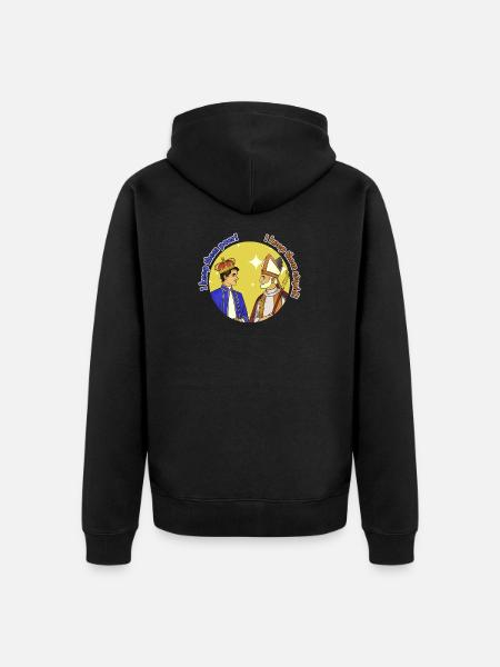 King and Bishop: Wealth vs Poverty - Unisex Premium Organic Zip Hoodie - black