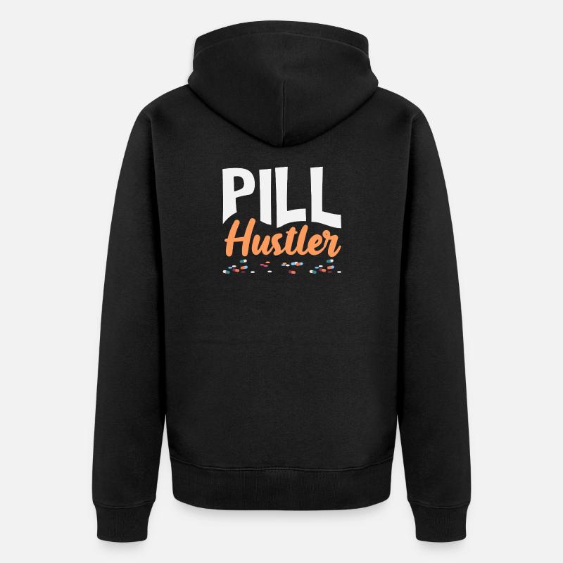 Pill Hustler Pharmacien Technicien en pharmacie - Veste à capuche bio Premium Unisexe - noir