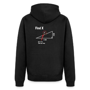 Find X Math Lover Mathematician Math Teacher - Unisex Premium Organic Zip Hoodie - black - Back - Nico (187cm)