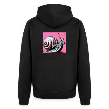 Escargot - Veste à capuche bio Premium Unisexe - noir - Dos - Nico (187cm)