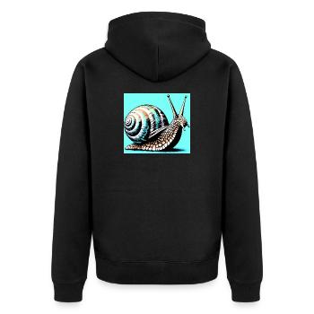 Escargot - Veste à capuche bio Premium Unisexe - noir - Dos - Nico (187cm)