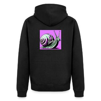 Escargot - Veste à capuche bio Premium Unisexe - noir - Dos - Nico (187cm)