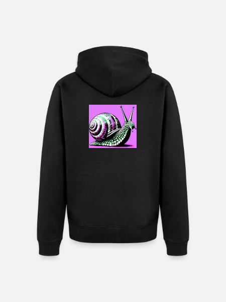 Escargot - Veste à capuche bio Premium Unisexe - noir