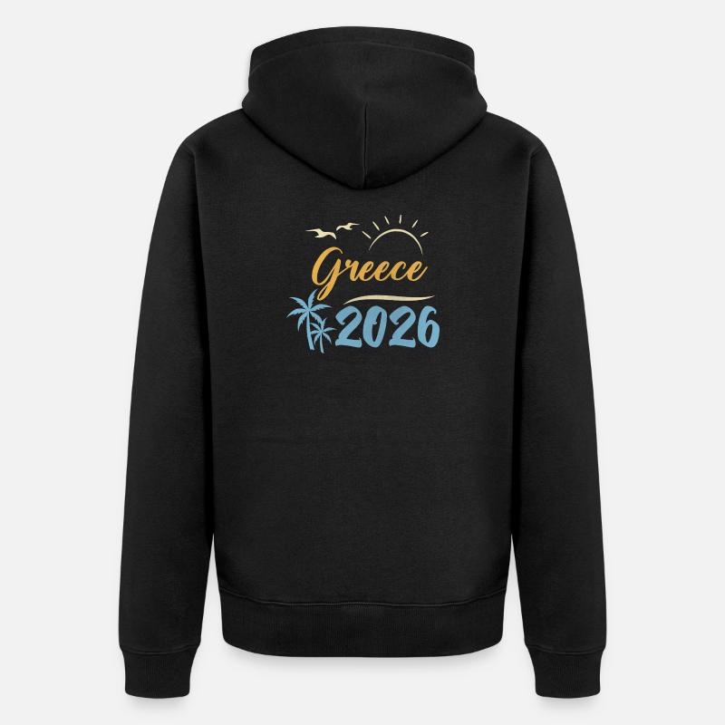 Grèce 2026 - Veste à capuche bio Premium Unisexe - noir