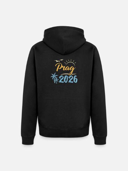 Prague 2026 - Unisex Premium Organic Zip Hoodie - black