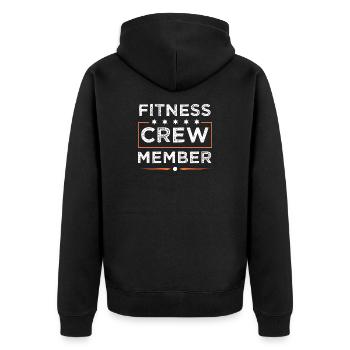Équipe de remise en forme - Veste à capuche bio Premium Unisexe - noir - Dos - Nico (187cm)