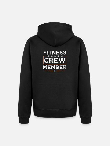 Fitness Crew - Unisex Premium Bio Zip Hoodie - Schwarz