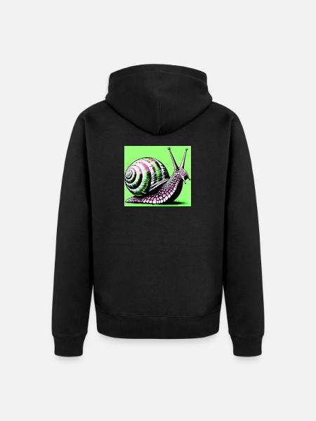Escargot - Veste à capuche bio Premium Unisexe - noir