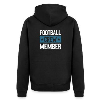 Équipe de football - Veste à capuche bio Premium Unisexe - noir - Dos - Nico (187cm)