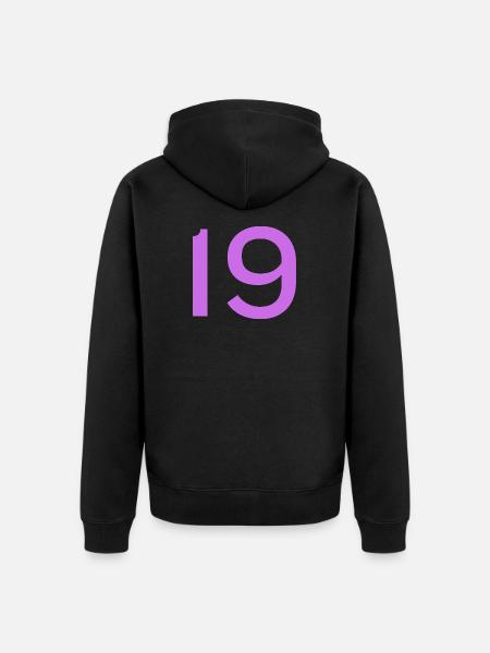 19 - Veste à capuche bio Premium Unisexe - noir