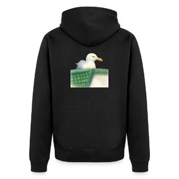 Mouette de la mer du Nord Oiseau Wadden. - Veste à capuche bio Premium Unisexe - noir - Dos - Nico (187cm)