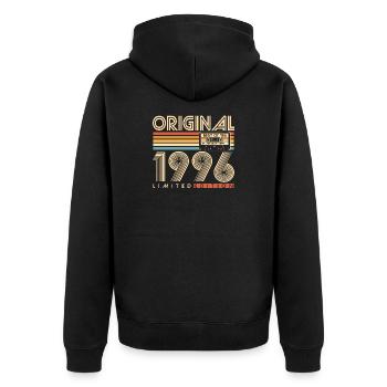 30 Birthday 30 Years 1996 Vintage Born - Unisex Premium Organic Zip Hoodie - black - Back - Nico (187cm)