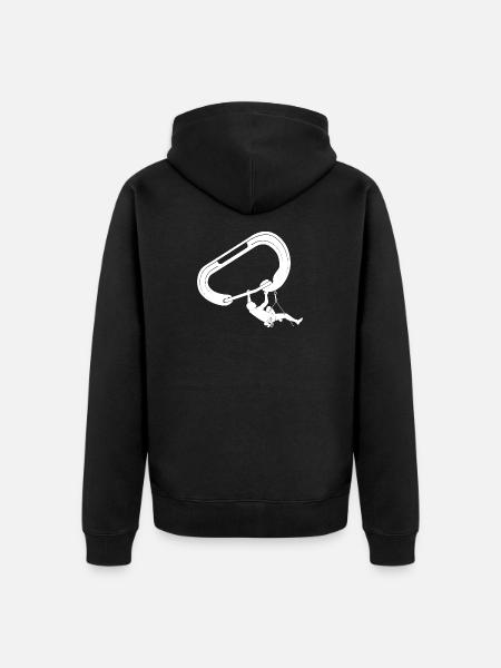 klettern bouldern felsklettern berge Bergsport - Unisex Premium Bio Zip Hoodie - Schwarz