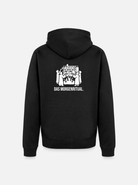 Das Morgenritual Espresso - Unisex Premium Bio Zip Hoodie - Schwarz