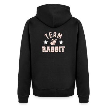 Lapin lapin - Veste à capuche bio Premium Unisexe - noir - Dos - Nico (187cm)