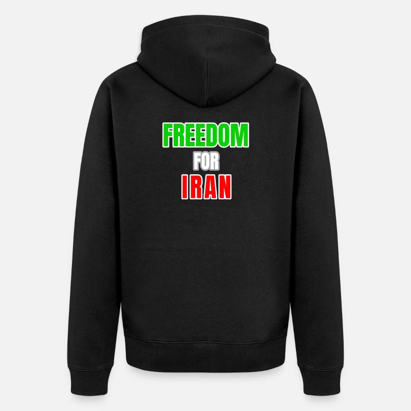 Iran Freedom - Unisex Premium Bio Zip Hoodie - Schwarz