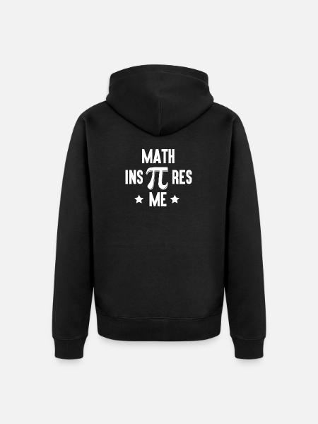 Pi Day - Math Inspires Me - Unisex Premium Organic Zip Hoodie - black