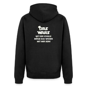 The war with the school may know that with me se - Unisex Premium Organic Zip Hoodie - black - Back - Nico (187cm)