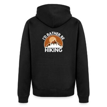 Randonnée en montagne Amour Escalade - Veste à capuche bio Premium Unisexe - noir - Dos - Nico (187cm)