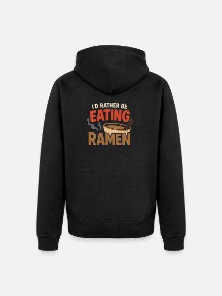 Ramen Bar Real Ramen Tonkotsu Broth - Unisex Premium Organic Zip Hoodie - black