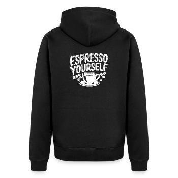 Espressez-vous Coffee Delicies - Veste à capuche bio Premium Unisexe - noir - Dos - Nico (187cm)