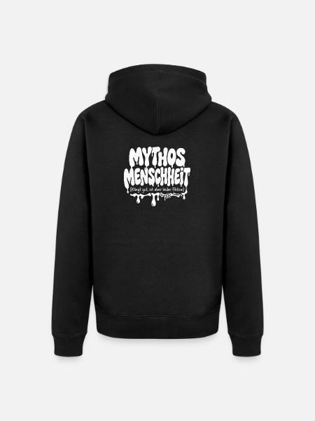 Mythos Menschheit Fiktion - Unisex Premium Bio Zip Hoodie - Schwarz