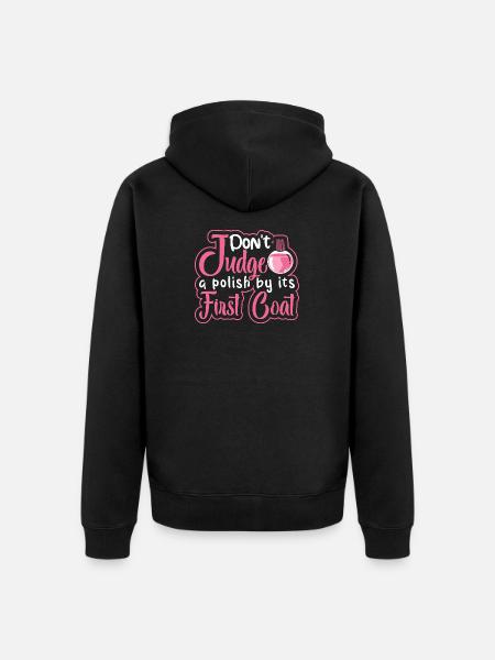 Nageldesigner Nageldesignerin Kosmetik Nagelstudio - Unisex Premium Bio Zip Hoodie - Schwarz