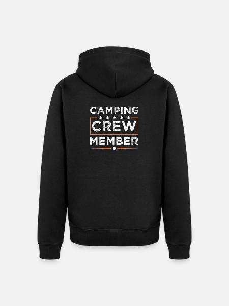 Camping Crew - Unisex Premium Organic Zip Hoodie - black