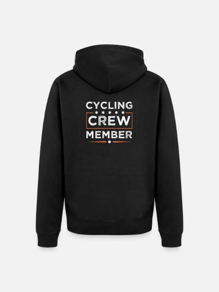 Cycling Crew - Unisex Premium Organic Zip Hoodie - black