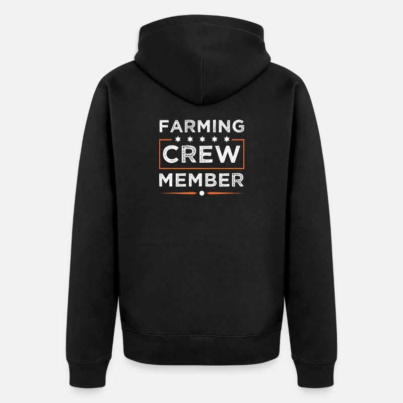 Équipe d’agriculteurs - Veste à capuche bio Premium Unisexe - noir