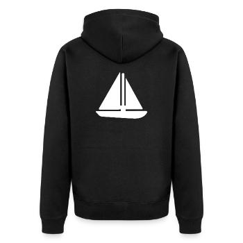 Voile - Veste à capuche bio Premium Unisexe - noir - Dos - Nico (187cm)