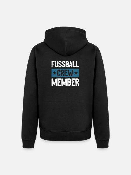 Football Crew - Unisex Premium Organic Zip Hoodie - black