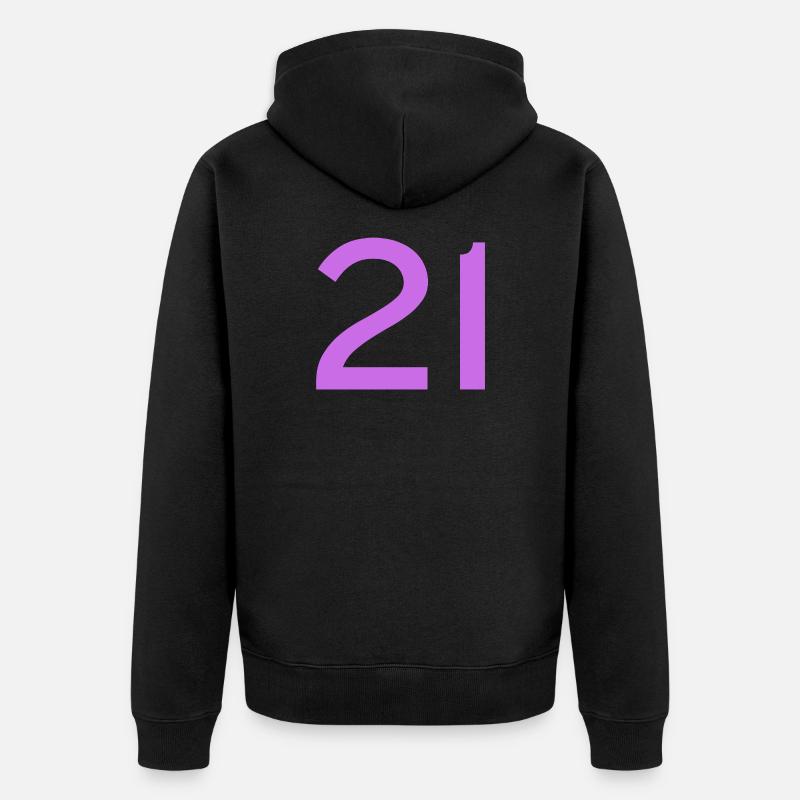 21 - Veste à capuche bio Premium Unisexe - noir