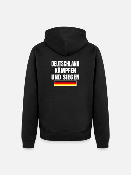 Deutschland Fan - Unisex Premium Bio Zip Hoodie - Schwarz