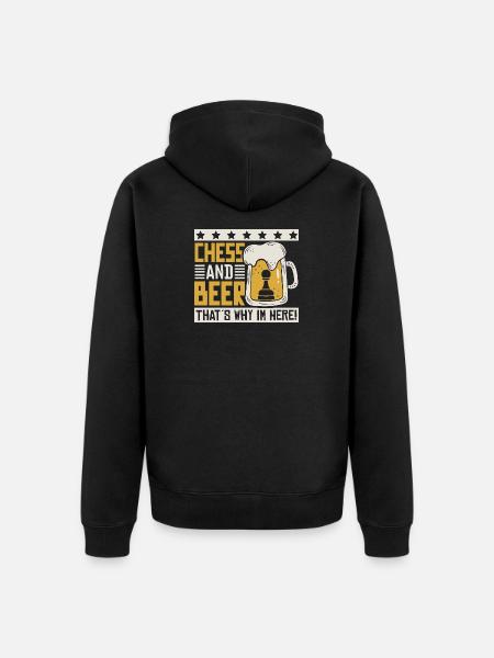 Échiquier des joueurs d’échecs - Veste à capuche bio Premium Unisexe - noir