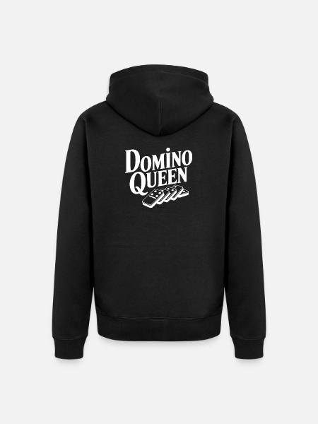 Domino Queen - Unisex Premium Organic Zip Hoodie - black