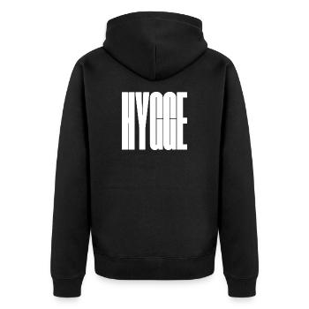 T-shirt graphique Hygge Bold Wordmark - Veste à capuche bio Premium Unisexe - noir - Dos - Nico (187cm)