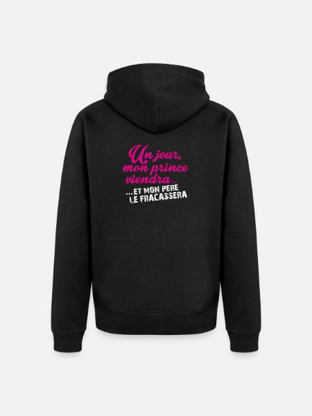 Un jour mon prince viendra - Veste à capuche bio Premium Unisexe - noir
