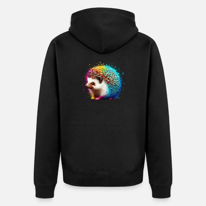 Hérisson - Veste à capuche bio Premium Unisexe - noir