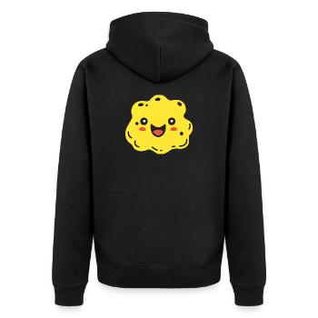 Niedliches und buntes Biskuit-Schwamm-Design - Unisex Premium Bio Zip Hoodie - Schwarz - Hinten - Nico (187cm)